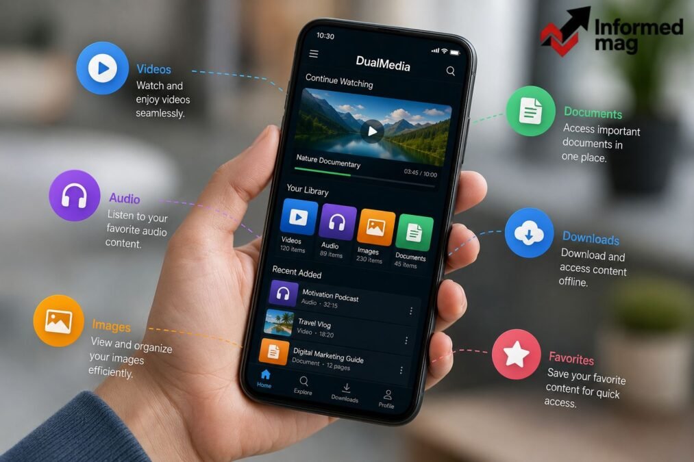 application mobile dualmedia